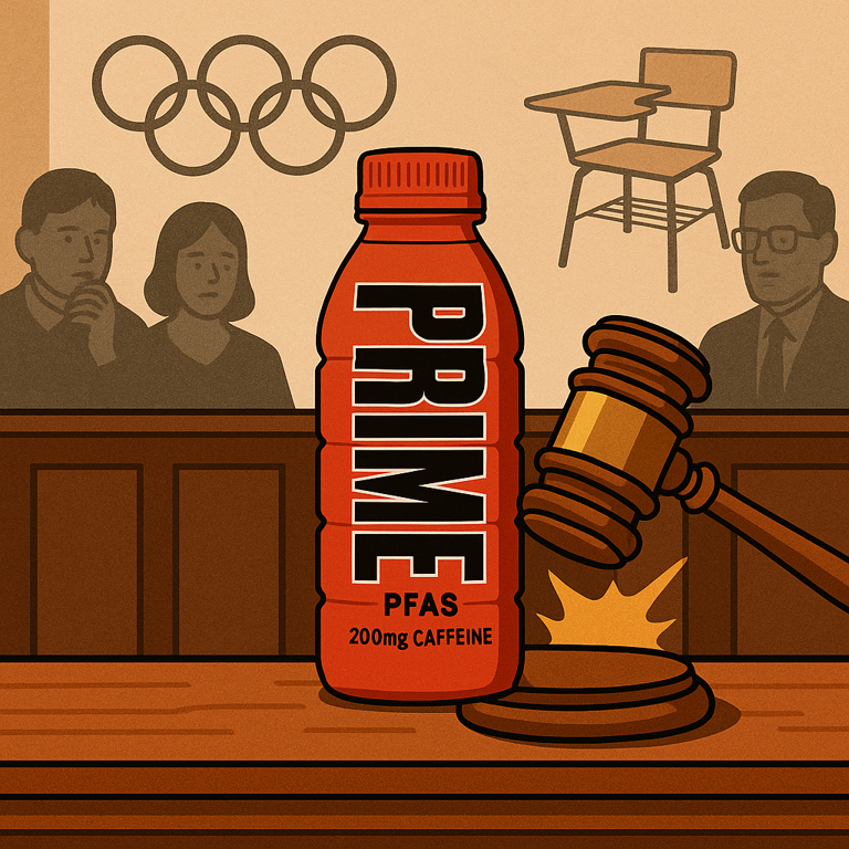 Read more about the article What Is the Prime Drink Lawsuit? Caffeine, PFAS, Olympic Branding & Legal Claims (2025)