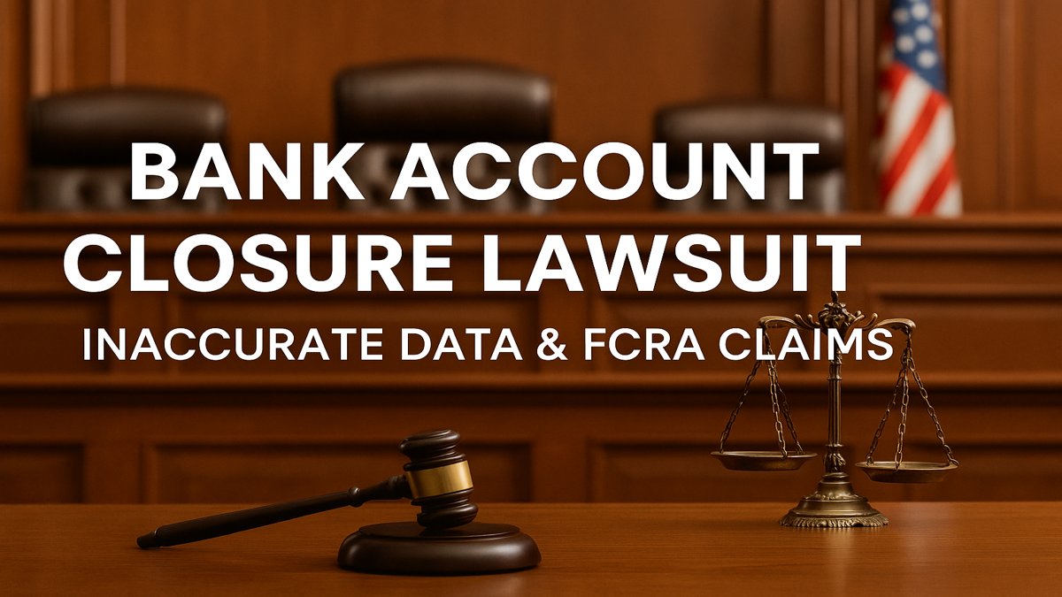 Read more about the article Bank Account Closure Lawsuit: Inaccurate Data & FCRA Claims