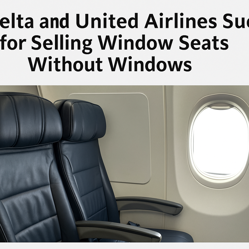 Read more about the article Delta and United Airlines Sued for Selling “Window Seats” Without Windows