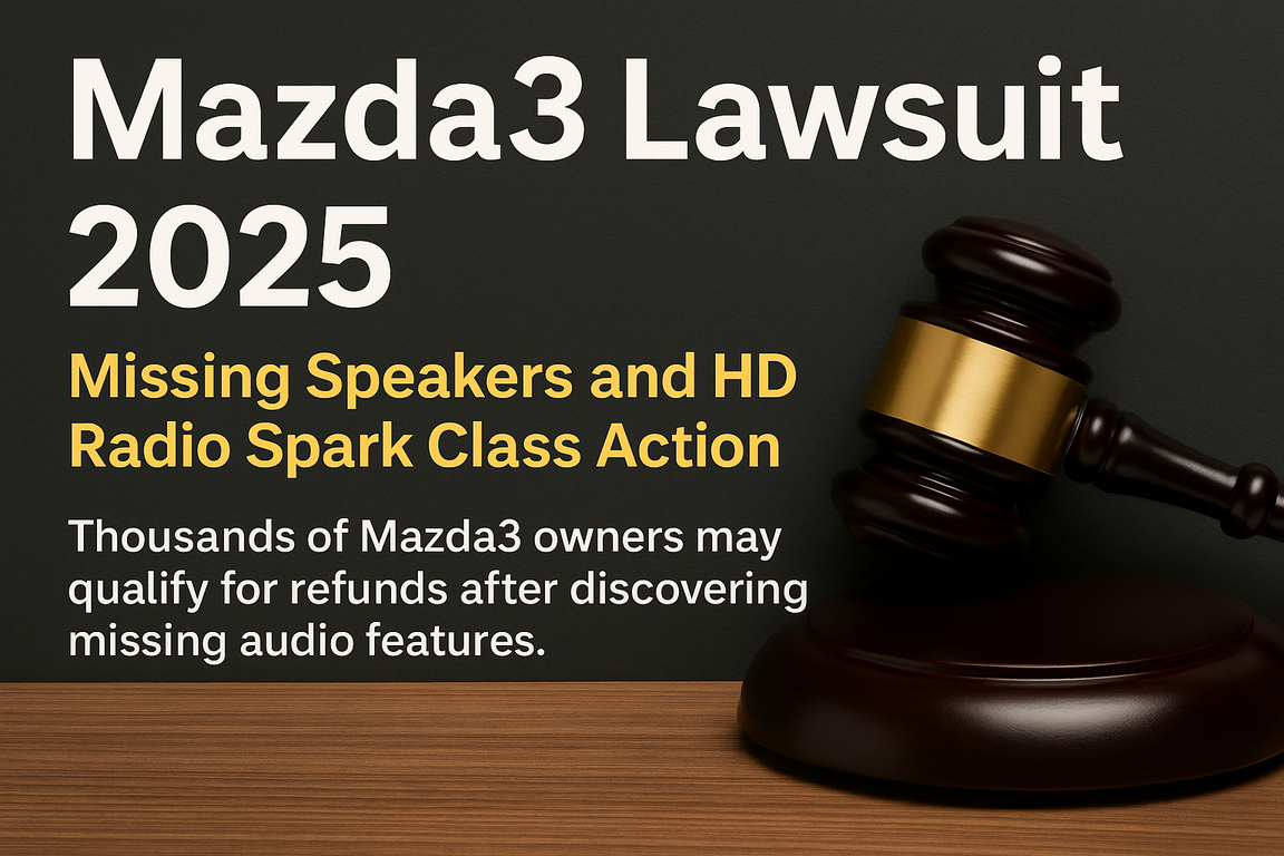 Read more about the article Mazda3 Lawsuit 2025: Missing Speakers and HD Radio Spark Class Action