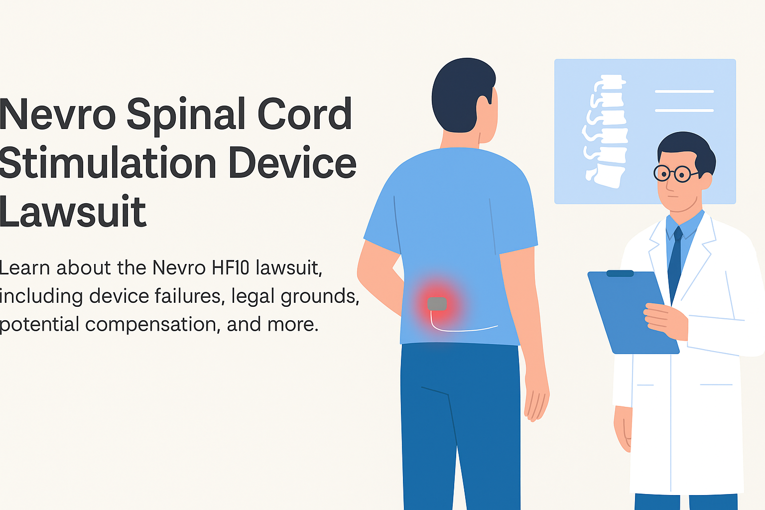 Read more about the article Nevro Spinal Cord Stimulation Device Lawsuit: Legal Rights, Compensation & Safety Facts